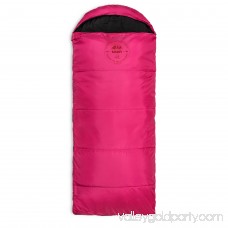 Lucky Bums Youth Muir Sleeping Bag 40°F/5°C with Digital Accessory Pocket and Carry Bag, Green 568935275